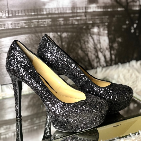 gianni bini glitter heels